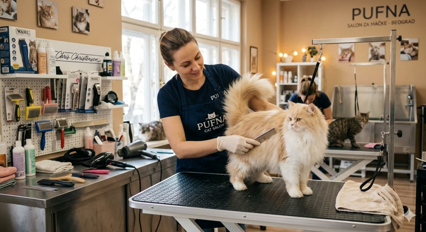 Nega mačaka u salonu
