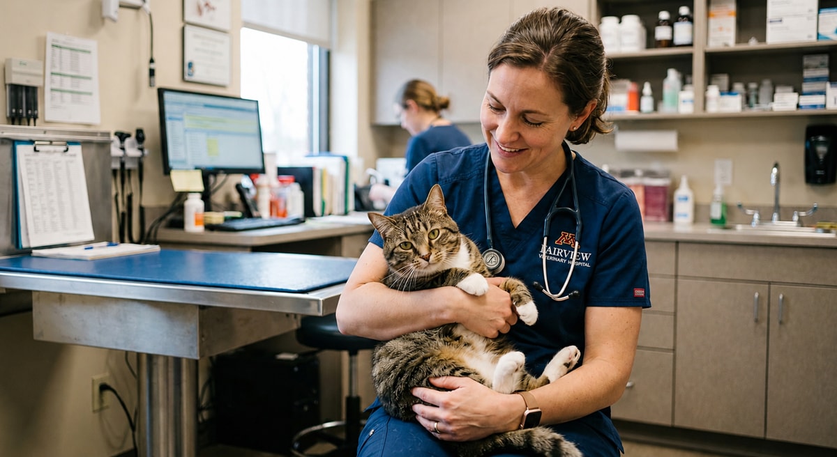 Zdravlje mačaka - Mačka u naručju veterinarke